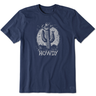 Life Is Good Men's Woodcut Cactus Howdy Short-Sleeve Tee - Darkest Blue Darkest Blue