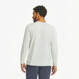 Life Is Good Mens Simple Fish Long Sleeve Sun Crusher Tee - Fog Gray