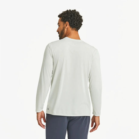 Life Is Good Mens Simple Fish Long Sleeve Sun Crusher Tee - Fog Gray