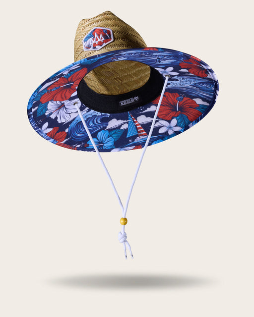 Hemlock Hats Midway Straw Hat - USA Floral USA Floral