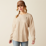 Ariat Miller Oversized Tee - Oatmeal Heather