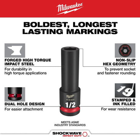 Milwaukee Tool Shockwave Impact Duty Socket 3/8 In. Dr 36pc Packout Set