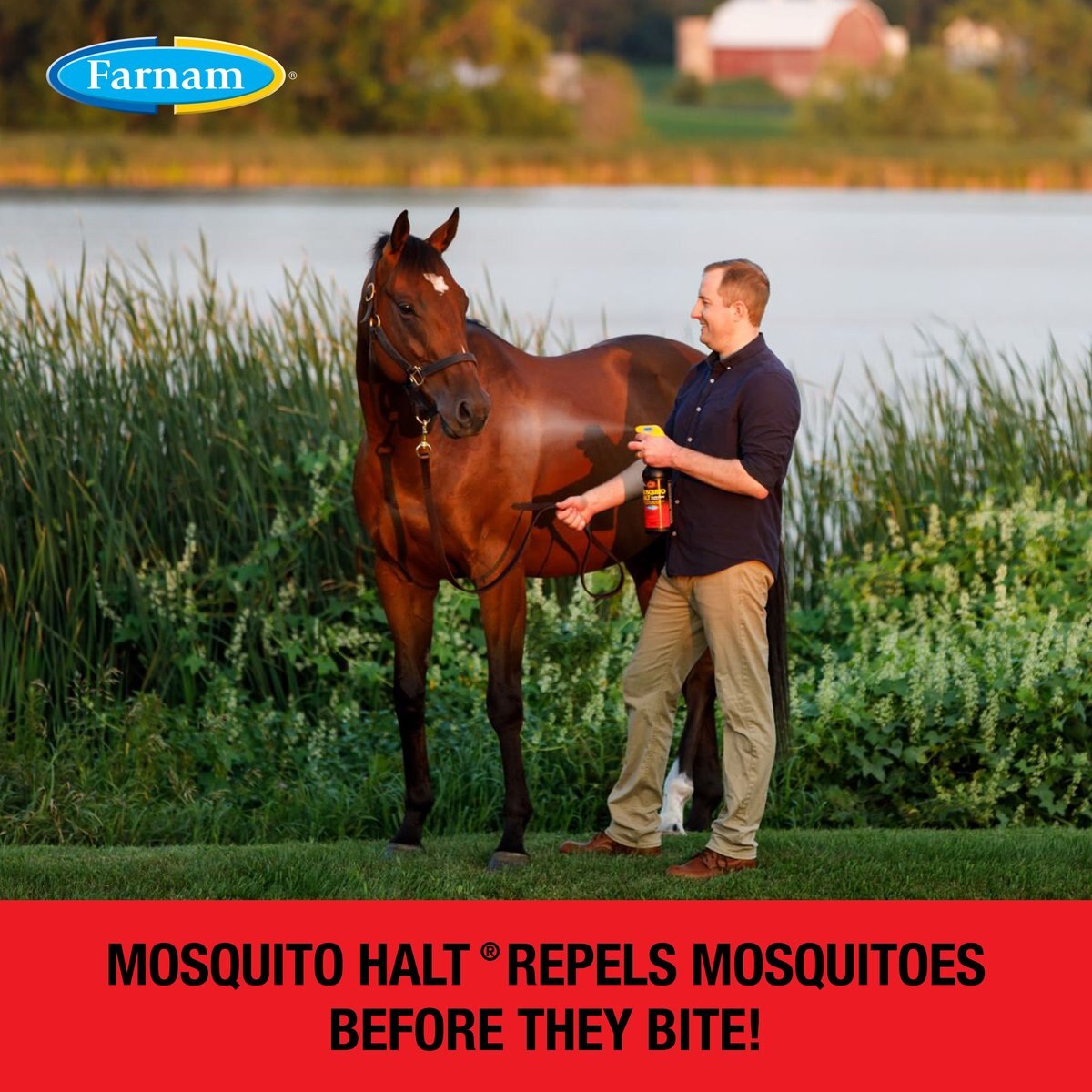 Farnam Companies Mosquito Halt Repellent for Horses - 1 Gallon