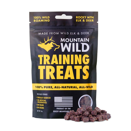 Mountain Wild Pet Wild Elk & Venison Training Treat Nibs - 4oz. Elk & Venison