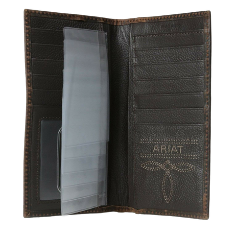 Ariat Bifold Rodeo Leather Wallet - Dark Copper