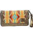 Ariat Southwestern Print Cruiser Clutch Wallet Multi Aztec