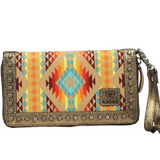 Ariat Southwestern Print Cruiser Clutch Wallet Multi Aztec