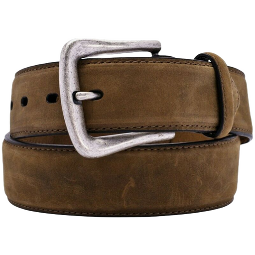 Nocona Mens Distressed Overlay Leather Belt - Brown Medium Brown / 28