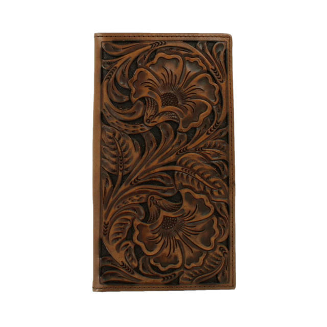 Ariat Floral Embossed Bifold Rodeo Leather Wallet Brown / Black / Rodeo Bifold