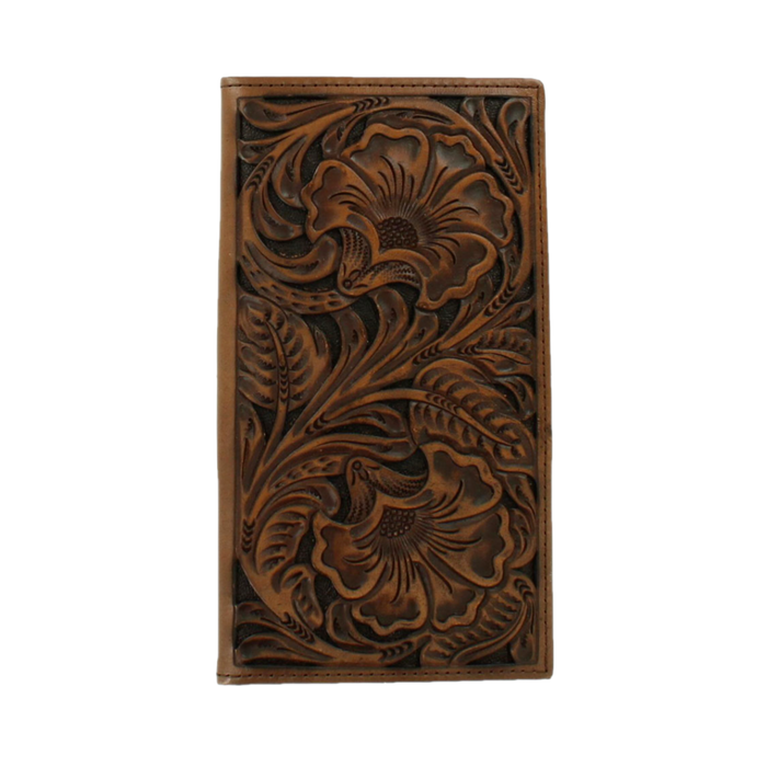Ariat Floral Embossed Bifold Rodeo Leather Wallet Brown / Black / Rodeo Bifold