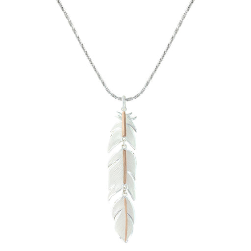 Montana Silversmiths Rose Gold Plume Feather Necklace