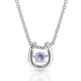 Montana Silversmiths Dancing Birthstone Horseshoe Necklace June