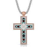 Montana Silversmiths American Legends Mosaic Cross Necklace
