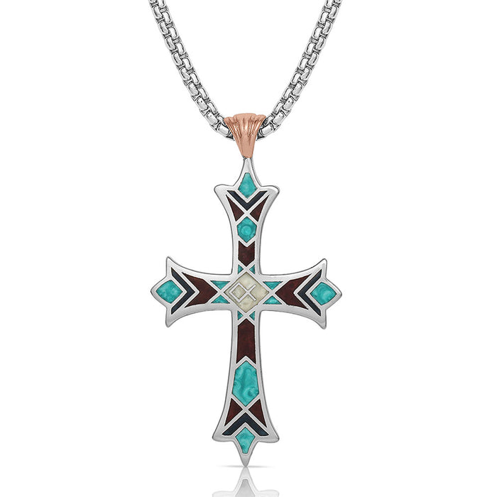 Montana Silversmiths American Legends Embracing Faith Cross Necklace