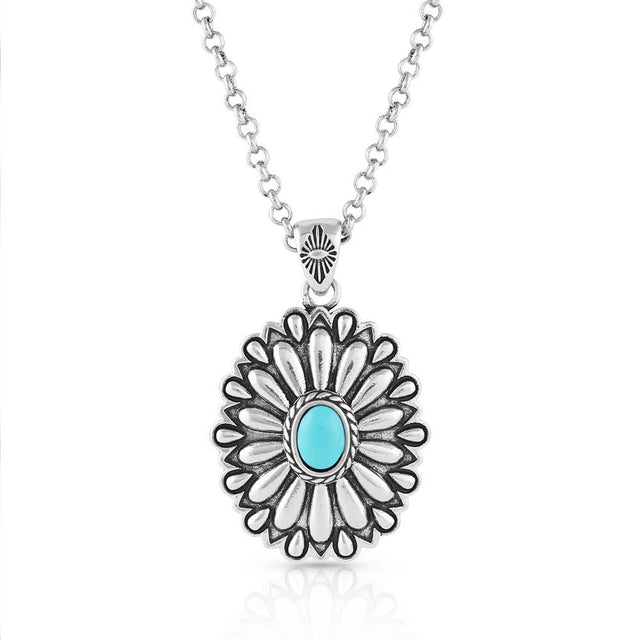 Montana Silversmiths Sunflower Concho Turquoise Necklace