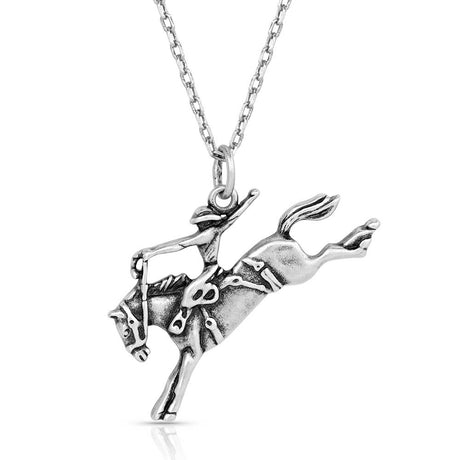 Montana Silversmiths Saddle Bronc Rider Pendant Necklace