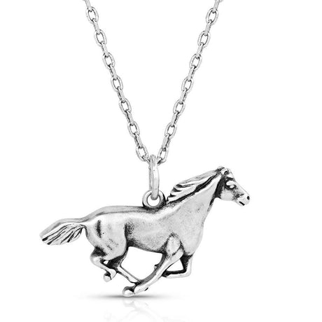 Montana Silversmiths Running Horse Pendant Necklace