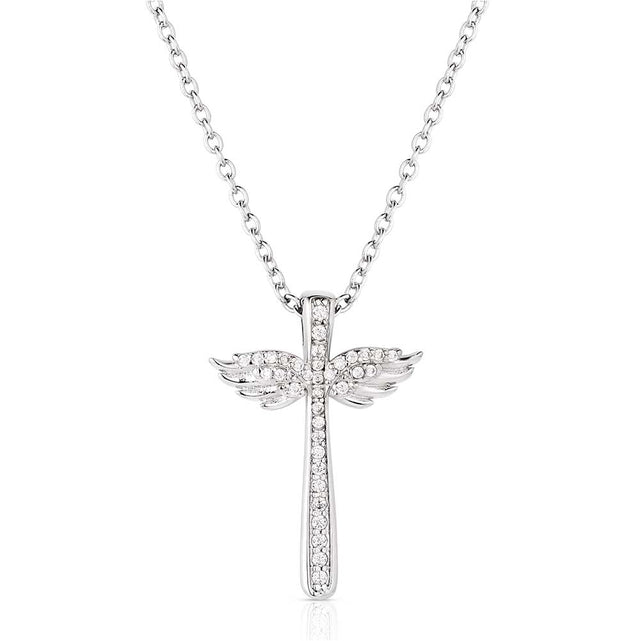 Montana Silversmiths Wings of Faith Cross Necklace