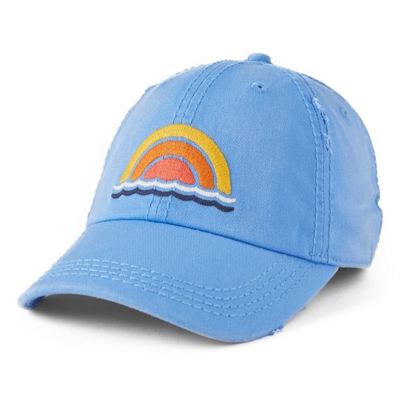 Life Is Good ND Rainbow Sunset Sunwashed Chill Cap - Cornflower Blue Cornflower Blue