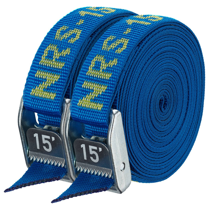 Northwest River Supp Nrs 1` Hd Tie-down Straps Iconicblue 15ftpair Iconicblue
