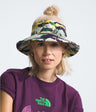 The North Face Class V Top Knot Bucket Hat - Black Currant Purple Trail Dream Print Black Currant Purple Trail Dream Print