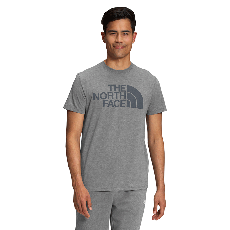 THE NORTH FACE Men's Short Sleeve Half Dome Tri-Blend Tee TNF Medium Grey Heather/TNF Medium Grey Heather