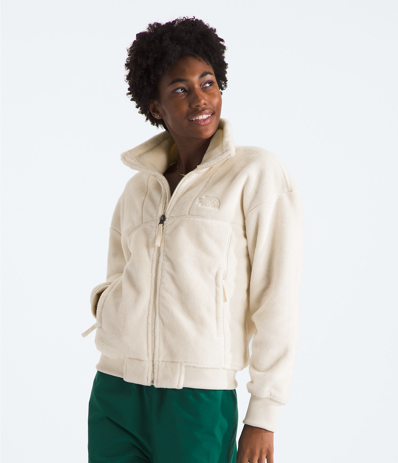 The North Face Women s Osito Lux Jacket White Dune JAXOutdoorGearFarmandRanch