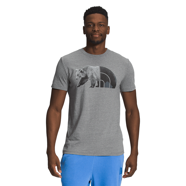 THE NORTH FACE Men's Short Sleeve Tri-Blend Bear Tee TNF Medium Grey Heather