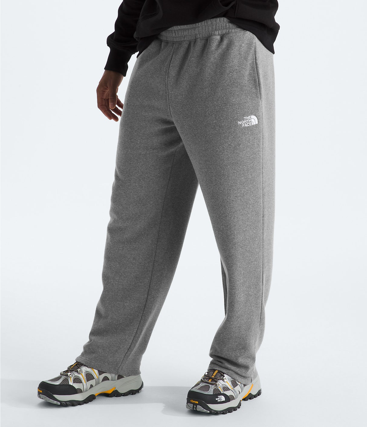 The North Face Men's Evolution Straight Leg Sweatpant - TNF Medium Grey Heather/TNF White TNF Medium Grey Heather/TNF White