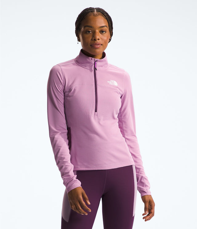 The North Face Women's Sunriser Quarter-Zip - Mineral Purple/Currant Purple Mineral Purple/Black Currant Purple