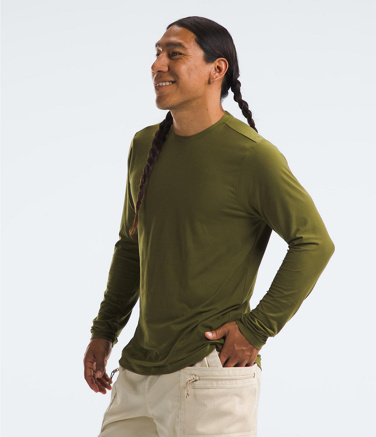 The North Face Men's Dune Sky Long-Sleeve Crew - Forest Olive Forest Olive