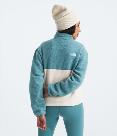 The North Face Women's Yumiori Quarter-Zip - Algae Blue/White Dune/Midnight Petrol Algae Blue/White Dune/Midnight Petrol