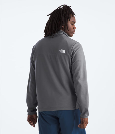 The North Face Men's Cedar Trail Grid Fleece Quarter-Zip - Smoked Pearl Smoked Pearl