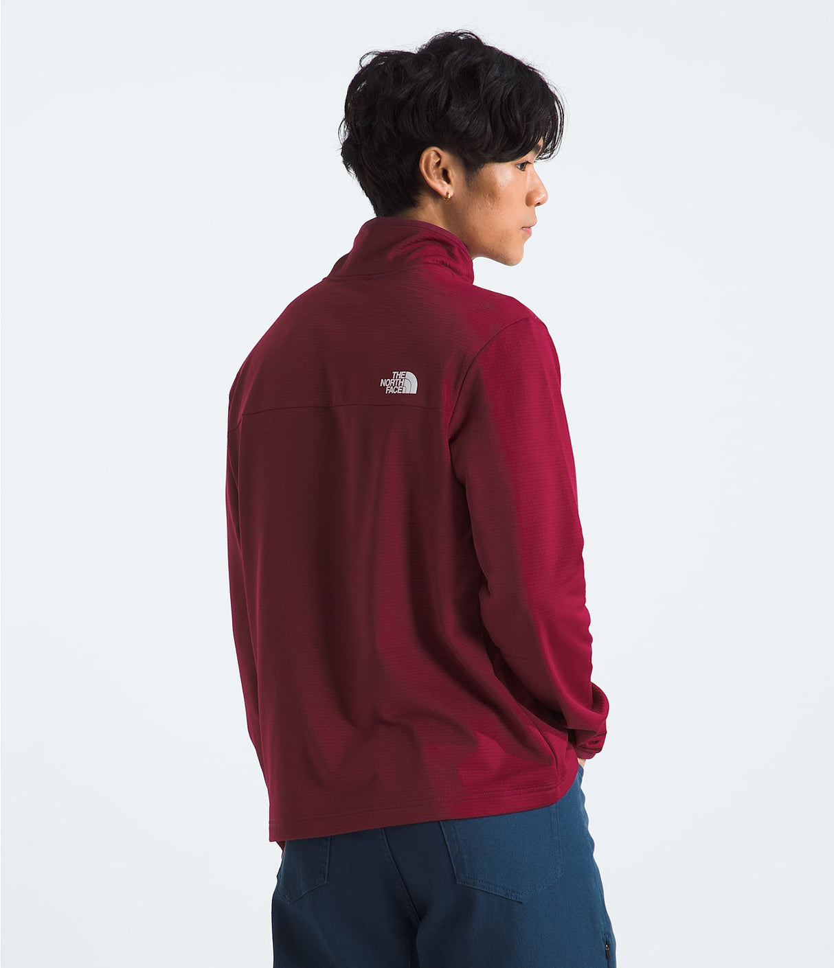 The North Face Men's Cedar Trail Grid Fleece Quarter-Zip - Beetroot Beetroot