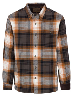 North River Apparel Brushed Cotton Button Down Shirt Brown