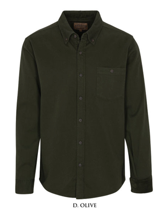North River Apparel Premium Solid Cotton Flannel Button Shirt Dark Olive