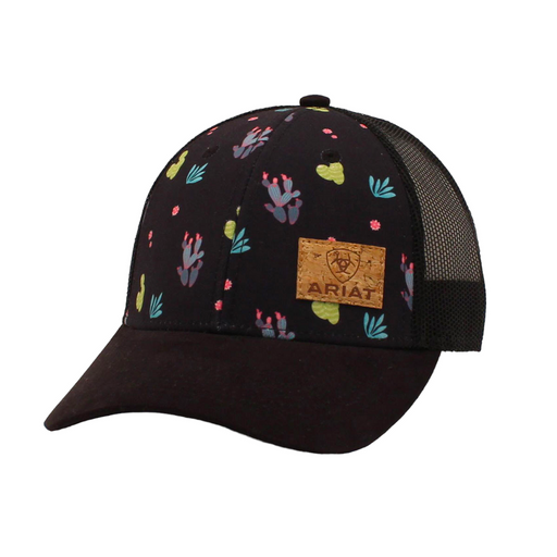 Ariat Womens Cactus Mesh Snapback Hat - Black Black / Navy / Multi
