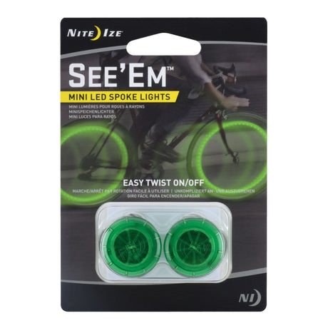 Nite Ize See`em Mini Led Spoke Lights, 2 Pack Green Green