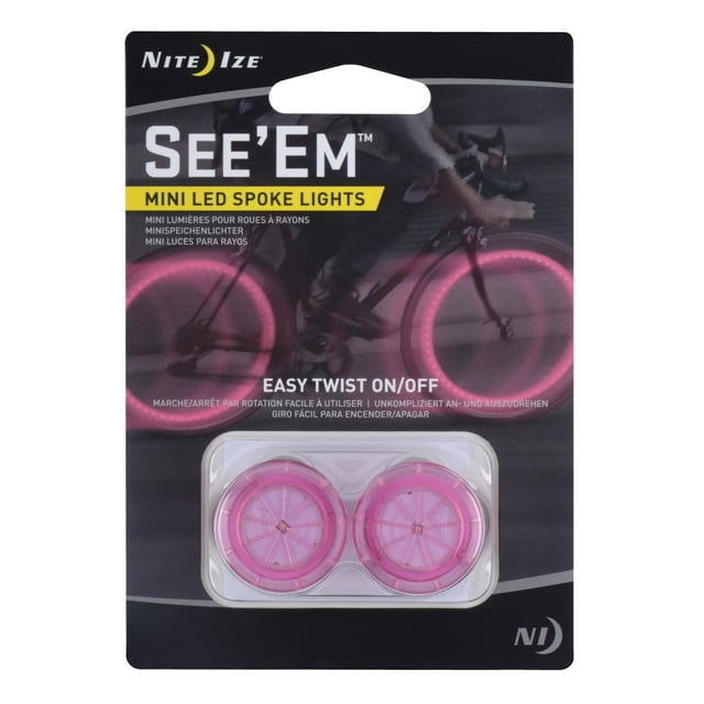Nite Ize See`em Mini Led Spoke Lights, 2 Pack Pink Pink