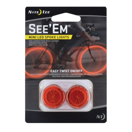 Nite Ize See`em Mini Led Spoke Lights, 2 Pack Red Red