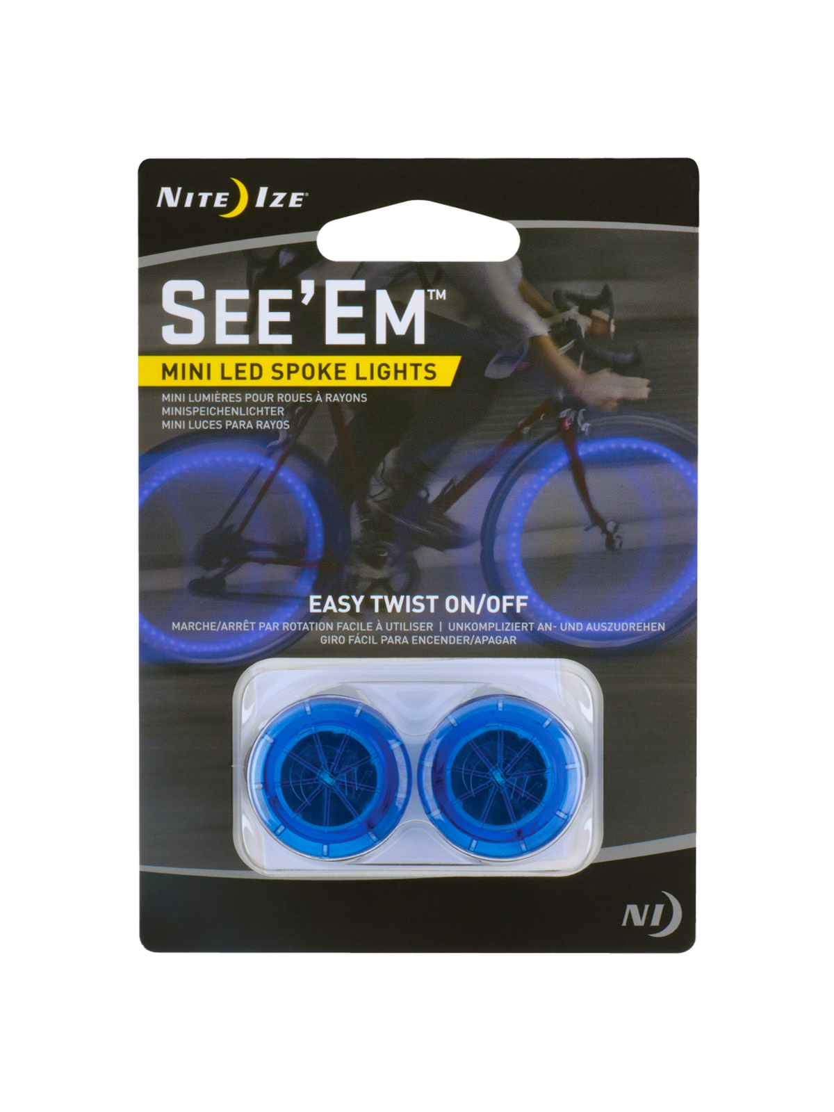 Nite Ize See`em Mini Led Spoke Lights, 2 Pack Blue Blue