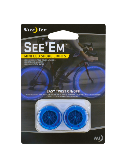 Nite Ize See`em Mini Led Spoke Lights, 2 Pack Blue Blue