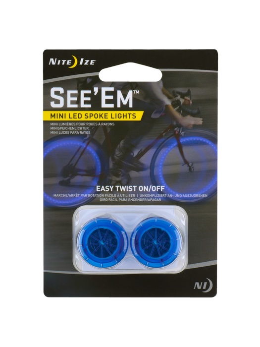Nite Ize See`em Mini Led Spoke Lights, 2 Pack Blue Blue