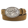 Nocona Boys Bay Apache Leather Belt - Medium Brown Bay Apache Brown / 18