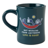 Life Is Good Not Working Hammock Diner Mug - Spruce Green Spruce Green