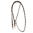 Martin Saddlery Nylon Braided Roping Rein with Buckle Snap Ends - Black / Tan