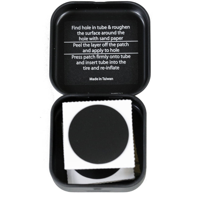 Serfas Glueless Patch Kit W/steel Case Black