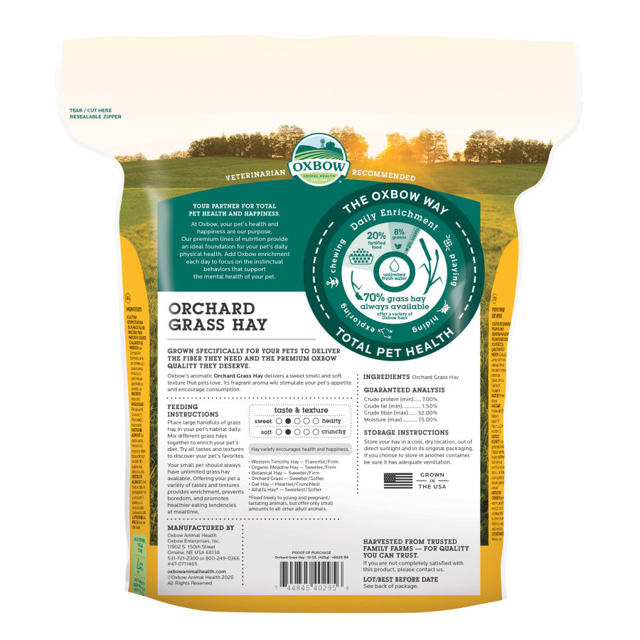 Oxbow Animal Health Orchard Grass Hay - (15oz / 40oz)