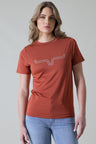 Kimes Ranch Women's  Outlier Tech Tee Shirt Rust