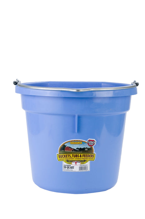 Miller MFG 20 Qt Flat Back Plastic Bucket Berryblue
